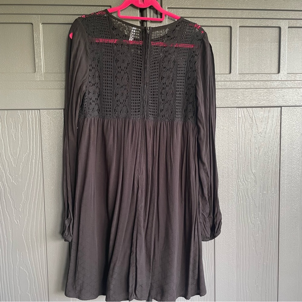 Xhilaration Long Split Sleeve Lace Embroidered Dress Large nwot